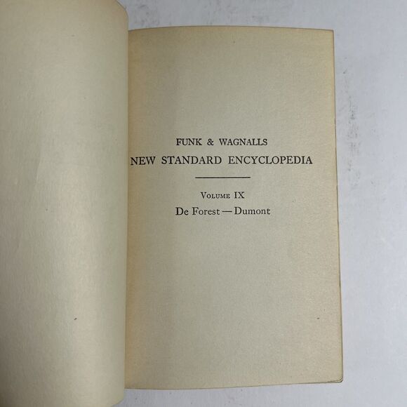 Funk and Wagnalls New Standard Encyclopedia 1931 1934 Vol IX De Forest to Dumont - Picture 4 of 14
